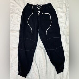 ASOS Black and White Lace Up Joggers